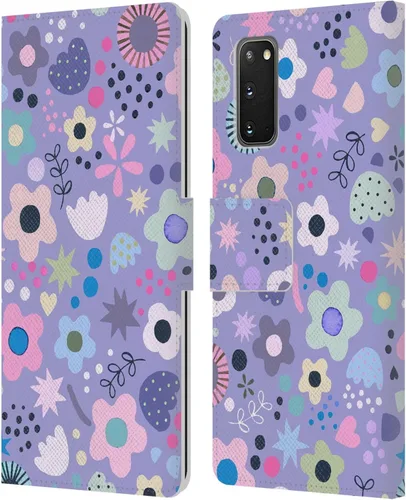 Vista 40 de Head Case Designs Officially Licensed Ninola Abstract Poppies Lilac Floral Leather Wallet Case Compatible with Samsung Galaxy A07 4G
