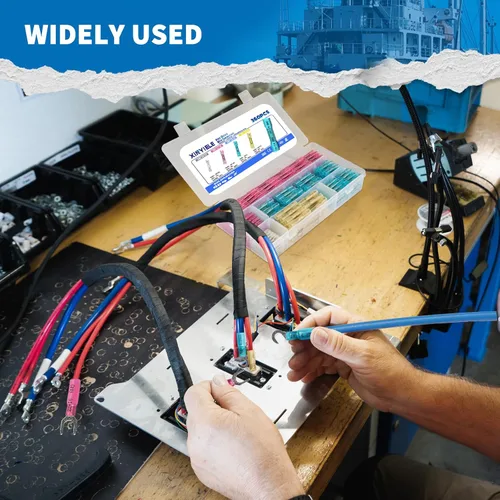 Vista 6 de 360 conectores termorretráctiles a tope, kit de conectores de cable, conectores de cable impermeables, kit de conectores eléctricos impermeables
