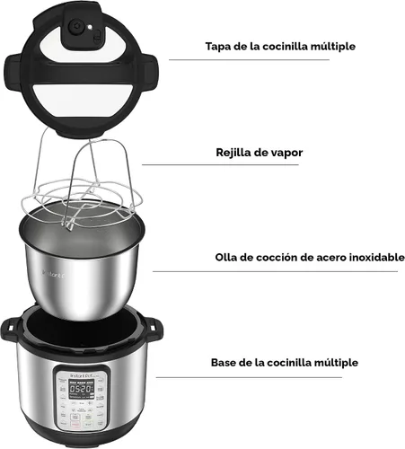 Vista 8 de Instant Pot DUO PLUS Mini 3 cuartos de cocina eléctrica de 9 cuartos de 9 cuartos, cocina lenta, olla de arroz, fabricante de yogurt, olla de huevo