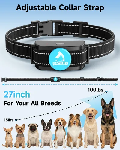 Vista 7 de PATPET Collar de Entrenamiento para Perros Collar de Choque para Perros con Control Remoto - 3 Modos de Entrenamiento, Pitido, Vibración y Choque
