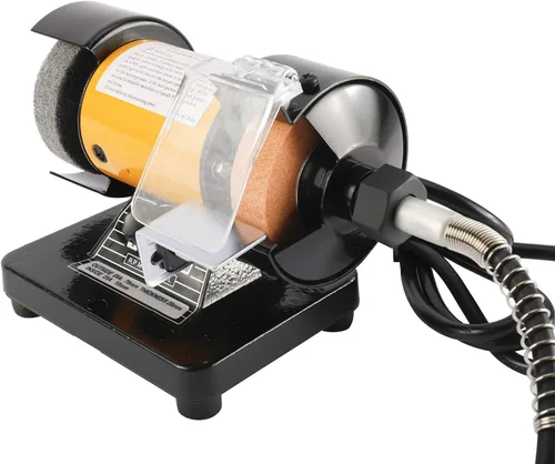 Vista 4 de Pulidora multiusos de 3 pulgadas con eje flexible de 31 pulgadas de largo y accesorios, marcación de velocidad variable 0-10000 RPM, motor