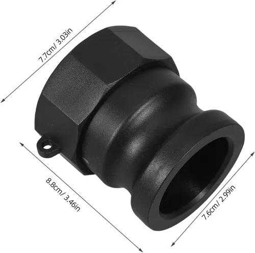 Vista 9 de Hemobllo Ibc Tote Adapter with S60x6 Coarse Thread and 2 Inch Male Thread, Pp Material Hose Fitting with Built-in Cam Lock and Metal Inserts