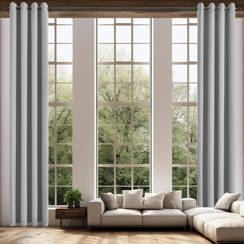 Vista 66 de Cortinas opacas para dormitorio, con aislamiento térmico y bloqueo de luz, para oscurecer la habitación, cortinas con ojales sólidos para ventana