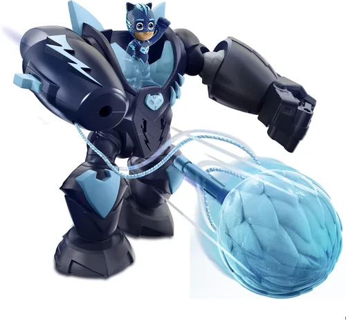Vista 3 de PJ Masks Robo-Catboy - Juguete preescolar con luces y sonidos para niños de 3 años en adelante, traje de robot Catboy con figura de acción