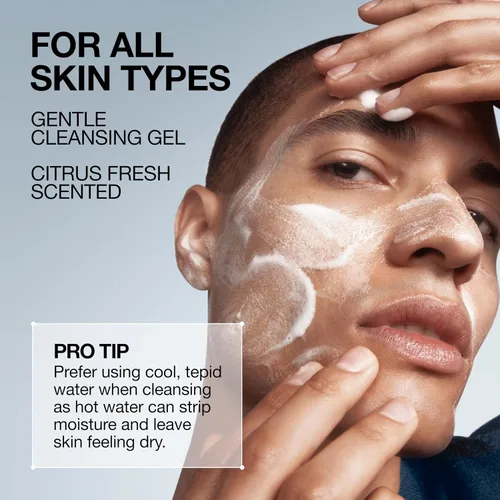 Vista 2 de Lab Series Gel limpiador diario para hombre, lavado facial espumoso, nutre e hidrata la piel, cuidado de la piel para hombres, 3.4 onzas líquidas