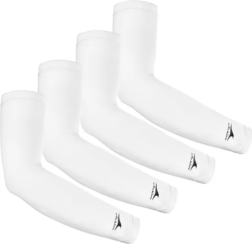 Vista 17 de Achiou Mangas de Brazo de Seda de Hielo Refrigerante, Mangas de Protección Solar UV de Verano, de Compresión UPF 50+ para Mujeres, Voleibol