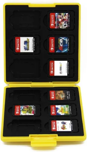 Vista 7 de CellDesigns Cartoon Game Memory Card Case Compatible with Nintendo Switch (Question Block)