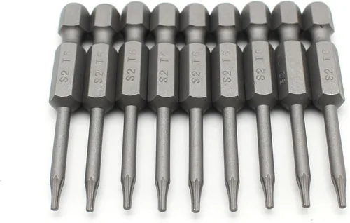 Vista 31 de TMAX Juego de puntas de destornillador de cabeza de estrella T6 Torx de 25 piezas, acero S2 de 6 puntos T-6 puntas de inserción de destornillador