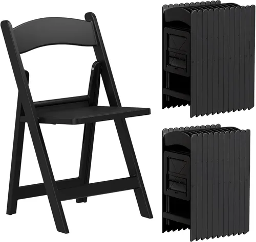 Vista 14 de Sillas plegables de resina con cojín para bodas, fiestas, paquete