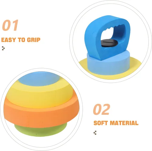 Vista 3 de Toddmomy 1 par de mancuernas ajustables de Eva flotante para natación, playa, vacaciones, fiestas en la piscina, diseño atractivo para entrenamiento