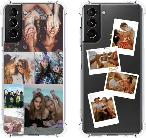 Vista 2 de Funda de teléfono personalizada para Samsung Galaxy S21 5G, funda personalizada con collage de fotos con múltiples imágenes, cubierta de teléfono