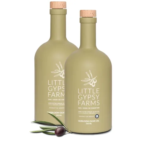 Vista 10 de AOVE reliquia Little Gypsy Farms - Aceite de oliva virgen extra griego cultivado en finca Variedad de oliva más saludable 5X polifenoles