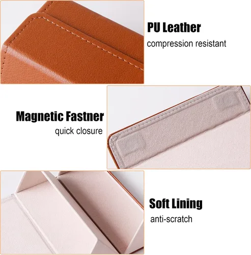 Vista 3 de Sunglasses Organizer Case Travel Glasses Case Hanging Foldable Portable Eyeglass Storage Case Box for Women Men