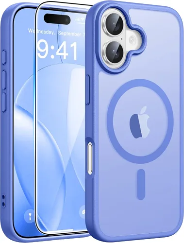 Vista 274 de FNTCASE - Funda para iPhone 16 Pro: magnética, mate, translúcida, de grado militar, protectora contra caídas, resistente, fina, duradera y a prueba