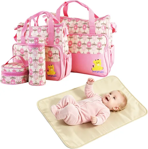 Vista 11 de KOCASO Juego de 5 bolsas de pañales para bebés Azul