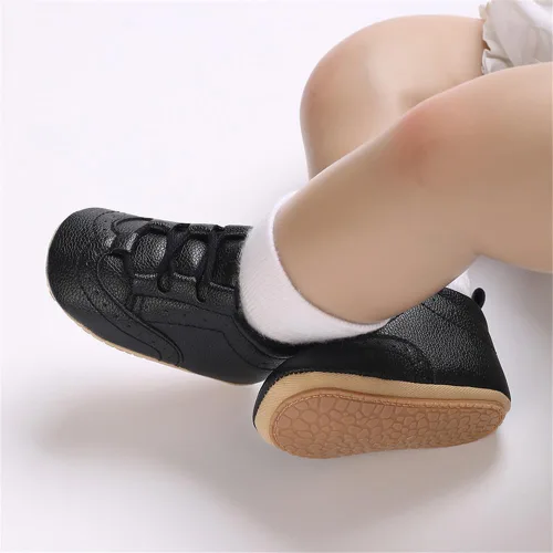 Vista 2 de LAFEGEN Mocasines clásicos de piel sintética para bebés, niños y niñas, suela suave, zapatos de vestir Oxford, zapatos de vestir planos
