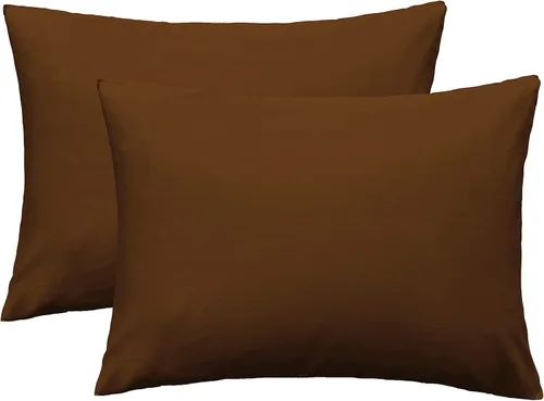 Vista 23 de iMaylex Fundas de almohada suaves 100% algodón egipcio con cierre de cremallera, acogedoras y ligeras, juego de 2, albaricoque, estándar, 20 x 26