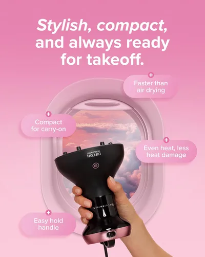 Vista 6 de Secador de Pelo Bellissima Diffon Worldwide con Difusor para Cabello Rizado - Secador de Soplado 2-en-1 con Difusor de Doble Voltaje - Reduce