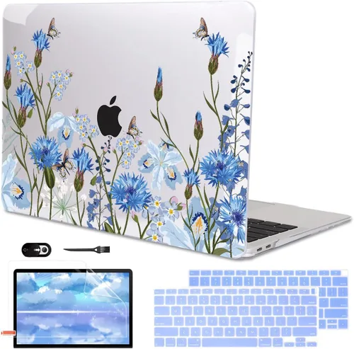 Vista 11 de Funda para MacBook Air de 13 pulgadas 2021 2020 2019 2018 para Mac A2337 M1 A2179 A1932 Funda con Touch ID, funda rígida de plástico