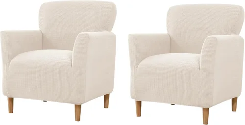 Vista 29 de FUANGUI Funda para Sillón de Banquete con Brazos Fundas para Sillas Elásticas Funda para Sillón Club Funda Suave para Sillón Sofá Cubiertas