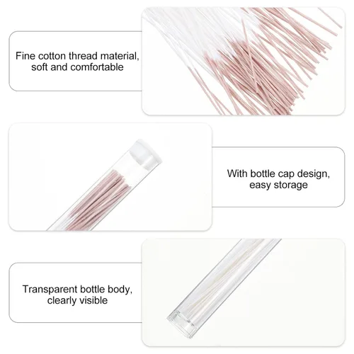 Vista 3 de FOMIYES Líneas de limpieza desechables para orificios de oreja, 180 piezas, herramientas de cuidado para perforación segura y fácil, limpieza