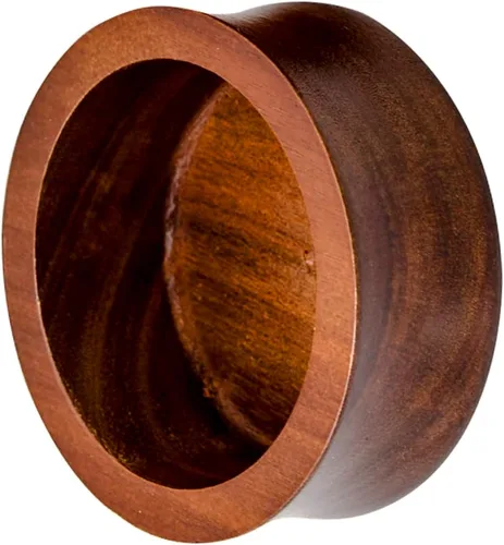 Vista 5 de Grandslam Tazón de madera para afeitar con tapa Jabón de afeitar para Marrón