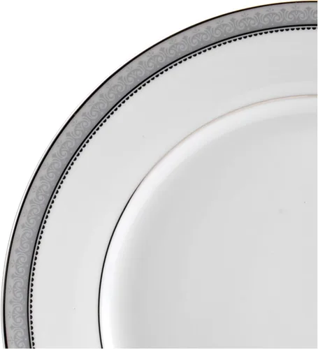 Vista 2 de Mikasa Plato de ensalada Platinum Crown, 8 pulgadas
