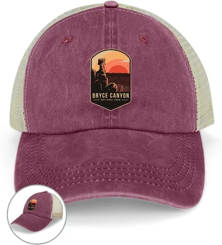 Vista 8 de Gorras de malla para senderismo, gorras de malla para hombre, gorras de béisbol Bryce Canyon National Park Caps