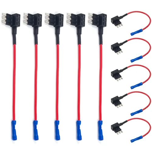 Vista 9 de Fusible Micro3, 5 amperios, 7.5 amperios, 10 amperios, fusible de 15 amperios, aplicable al mantenimiento, reemplazo del automóvil (24 piezas)
