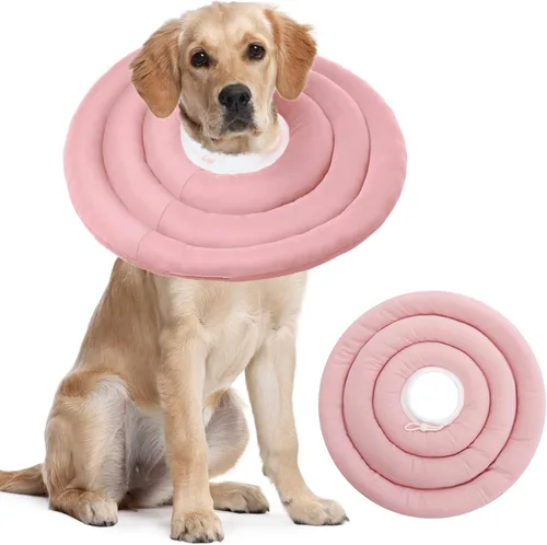 Vista 43 de IDOMIK - Collar de recuperación para perros, cono suave impermeable para perros después de la cirugía Comfy Protective Elizabethan Collar