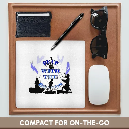 Vista 4 de 3dRose Kitesurf Retro Montage Be Up with The Boards Texto azul - Mouse Pads (mp-374210-1)