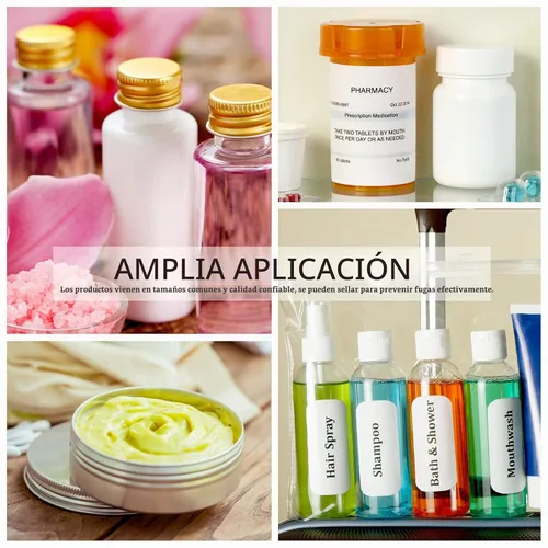 Vista 6 de Tondiamo 300 piezas Junta de tapa de espuma sensible a la presión sellos de botella impermeables sello de seguridad resistente al manipuleo junta