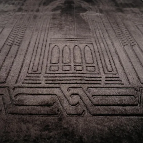 Vista 4 de Alfombra de oración – Alfombra turca Janamaz Sajada de felpa suave para hombres y mujeres, alfombrilla de oración lisa y sólida, regalo de Ramadán