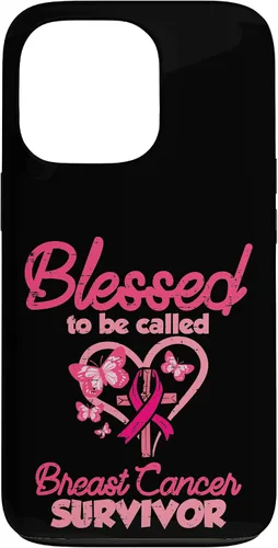 Vista 10 de Blessed Breast Cancer Survivor Awareness Christian Women Case for iPhone 17