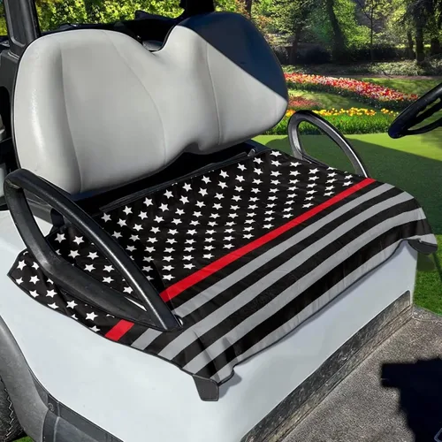 Vista 9 de UNICEU Fundas de asiento de carrito de golf, toalla de asiento de carrito de golf de microfibra, ajuste universal para 2 personas, fundas de asiento