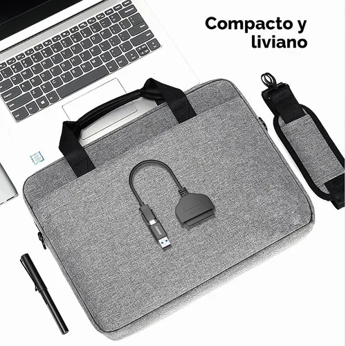 Vista 7 de BENFEI Cable SATA a USB, adaptador de disco duro USB C/USB 3.0 a SATA III 2 en 1 compatible con HDD y SSD de 2.5 pulgadas