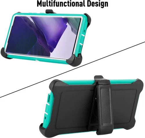 Vista 5 de Funda para Galaxy Note 20 con clip para cinturón, protección contra caídas, cuerpo completo, resistente, a prueba de golpes, caídas y polvo, funda