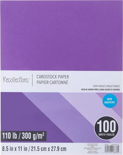 Vista 4 de Recollections 100 hojas de papel de cartulina negro pesado de 8.5 x 11 pulgadas, papel sin ácido ni lignina para álbumes de recortes, artes