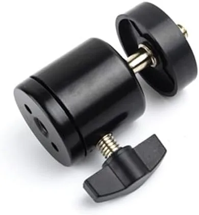 Vista 4 de Paquete de 3 mini cabeza esférica de 1/4 pulgadas con tornillo giratorio para trípode de 360 grados, adaptador de base giratoria de 360 grados