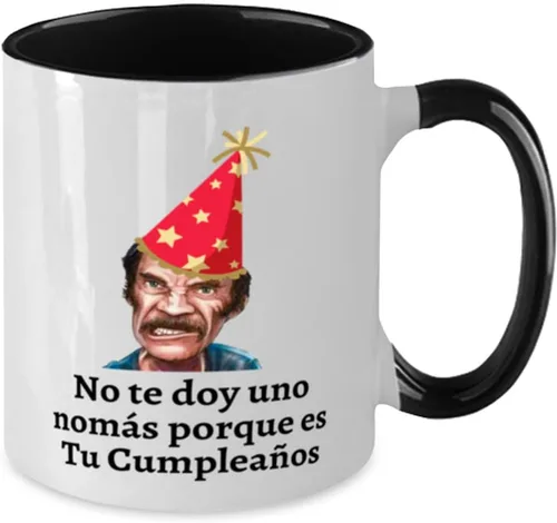 Vista 2 de Regalo para cumpleaños taza de café 2 colores negro y blanco no te doy una nomas