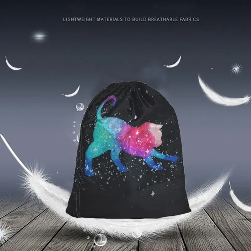 Vista 2 de Beabes Mochila con cordón de unicornio arcoíris y bolsa de gimnasio con cordón, Multi-a141, Mochilas de viaje