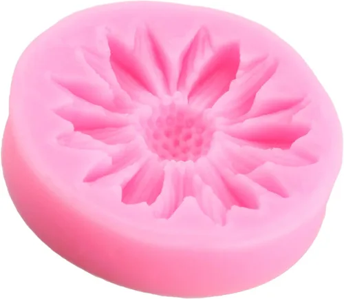 Vista 9 de Moldes de silicona de girasol, molde de fondant de flores para decoración de pasteles, decoración de cupcakes, pasta de caramelo de chocolate, juego
