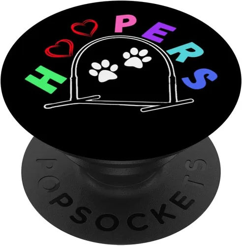 Vista 6 de Dog Agility - Hoopers para perros - Hoopers con corazones PopSockets MagSafe PopGrip para iPhone