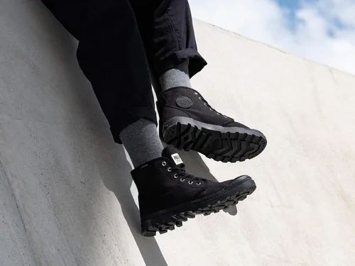 Vista 8 de Palladium Botas Chukka Pampa Hi Originale para hombre Negro/Negro