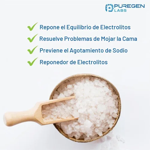 Vista 4 de Puregen Labs Tabletas de cloruro de sodio de 1 gm (1000 mg), USP (0.54 oz.) 100 unidades Tabletas de sal normal Bebida de hidratación