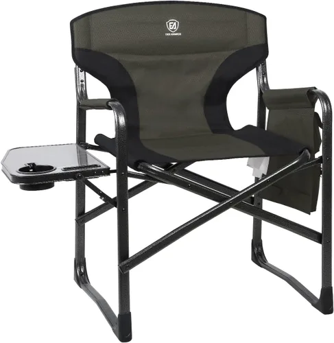 Vista 10 de EVER ADVANCED Silla de camping de aluminio ligero, capacidad de 350 lb Verde oscuro