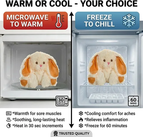 Vista 3 de Warm Pals Bashful Bunny, animal de peluche de Pascua para microondas, 1.5