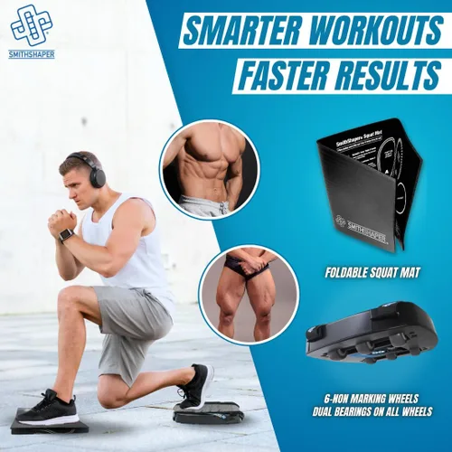 Vista 5 de PRO Ab Squat Roller + Paquete de alfombrilla para sentadillas