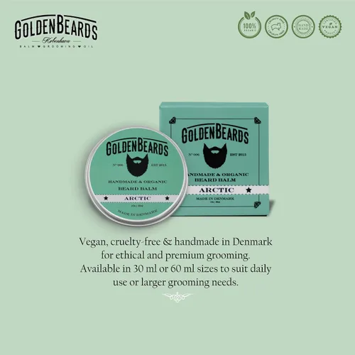 Vista 8 de Bálsamo de Barba – Arctic orgánico – 1 fl oz, 100% natural Hidratar la barba y la piel, el perfecto productos de aseo para hombre, barba dorado