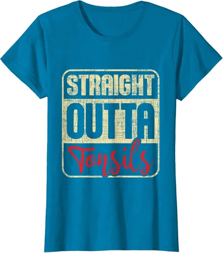 Vista 56 de Straight Outta Amígdalas - Camiseta de recuperación de cirugía de eliminación de amígdalas Asphalt Grey